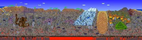 Map of Drunk world, seed 2002944047